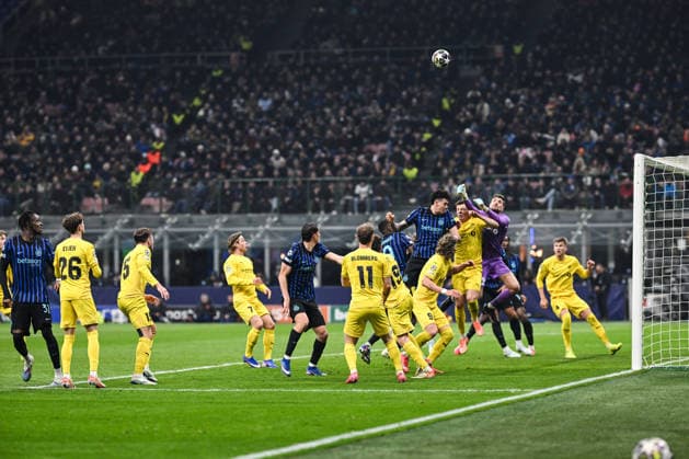 Alessandro Bastoni of FC Internazionale scores a goal during the UEFA Champions League 2025 2026 Knockout Play-off Second Leg between Inter FC Internazionale and FK Bodo Glimt, 24 of February 2026, at Giuseppe Meazza San Siro Siro stadium in Milan, Italy  Copyright: xTizianoxBallabio IPAxSportx xipa-agency.netx xx IPA_71982550 IPA_Agency_IPA71982550