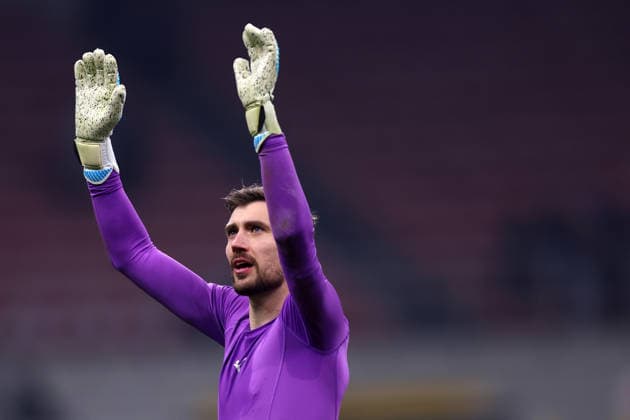 Nikita Khaikin (FK Bodo Glimt) celebrate after winning, UEFA Champions League 2025 26 League Play-off second leg, FC Internazionale Milano v FK Bodo Glimt, Stadio Giuseppe Meazza (San Siro), February 24, 2026, Milan, Italy.