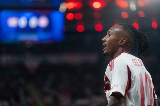UEFA Champions League Bayer 04 Leverkusen vs Olympiacos Gelson Martins of Olympiacos during the UEFA Champions League match at BayArena. 2025 Taisei Films. All rights reserved. Copyright: xTaiseixIwamotox