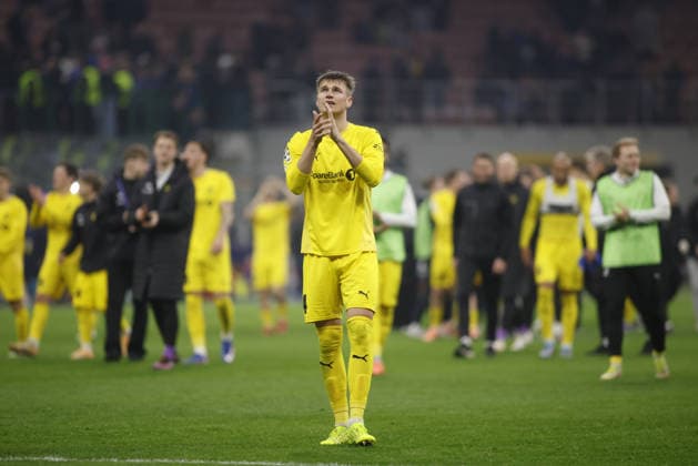 Odin Bjortuft of FK Bodo Glimt during the Uefa Champions League, second leg play-off, season 2025-2026, football match between, FC Internazionale Milano v Fotballklubben Bodo Glimt on 24 February 2026 at â?? Giuseppe Meazza Stadium, San Siro, Milan, Italy Photo Nderim Kaceli  Copyright: xNderimxKaceli IPAxSportx xipa-agency.netx xx IPA_71983021 IPA_Agency_IPA71983021