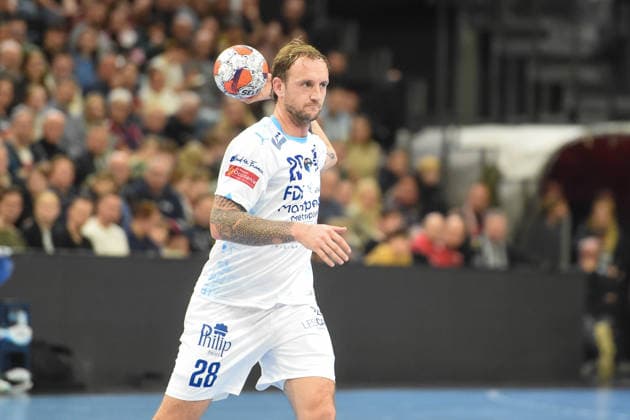 Handball I Men I Season 2025 2026 I EHF European League I Main Round I 2 Matchday I SG Flensburg Handewitt Montpellier HB I 24 02 2026 Valentin Porte 28, Montpellier HB Copyright: xLobeca JanxKirschnerx