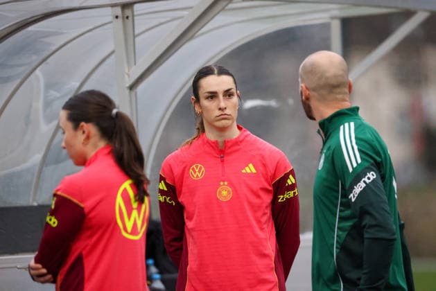 Frankfurt am Main, Germany February 24, 2026 Preparation for the womens World Cup qualifier Germany vs Slovenia Training of the U23 womens national soccer team In the picture Selina Ostermeier U23 Germany Copyright: HMBxMedia MadeleinexFantini