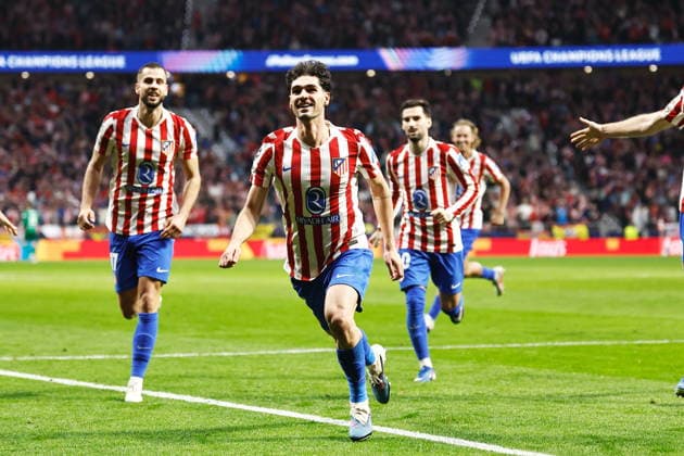 Johnny Cardoso (Atletico), FEBRUARY 24, 2026 - Football Soccer : Cardoso celebrate after his goal during UEFA Champions League KO play-offs 2nd leg match between Club Atletico de Madrid - Club Brugge KV at the Estadio Metropolitano in Madrid, Spain. Noxthirdxpartyxsales  aflo_321164596