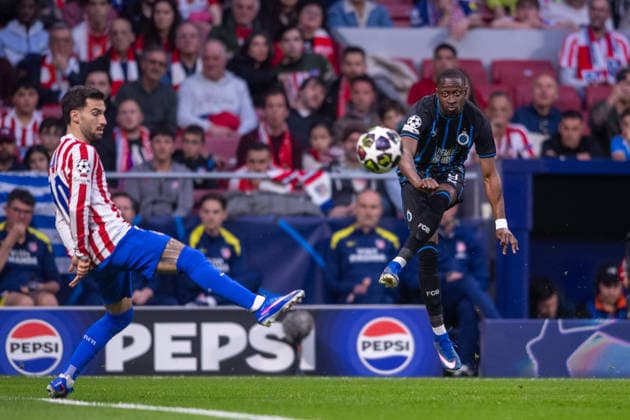 February 24, 2026, Madrid, Madrid, Spain: MADRID, SPAIN - FEBRUARY 24: CARLOS FORBS of Club Brugge KV is seen on action during the UEFA Champions League 2025 26 Knockout match second lag between Atletico de Madrid and Club Brugge KV, at Riyadh Air Metropolitano Stadium on February 23, 2026 in Madrid, Spain Atletico De Madrid X Club Brugge KV - UEFA Champions League  - ZUMAl192 20260224_zsp_l192_071 Copyright: xMiguelxLemosx