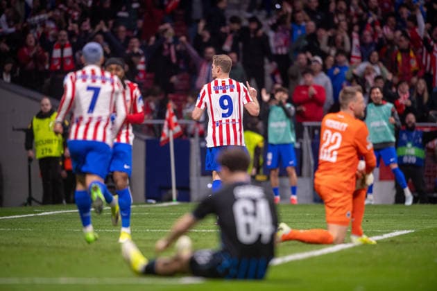 February 24, 2026, Madrid, Madrid, Spain: MADRID, SPAIN - FEBRUARY 24: ALEXANDER SORLOTH of Atletico de Madrid is seen celebrating his goal during the UEFA Champions League 2025 26 Knockout match second lag between Atletico de Madrid and Club Brugge KV, at Riyadh Air Metropolitano Stadium on February 23, 2026 in Madrid, Spain Madrid Spain - ZUMAl192 20260224_zsp_l192_077 Copyright: xMiguelxLemosx