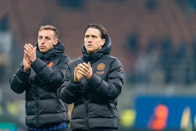 Piotr Zielinski seen during UEFA Champions League knock out game between teams of Internazionale Milano and Bodo Glimt (Kazimierz Koper Ball Raw Images) Milan Stadio Giuseppe Meazza Italy Copyright: xKazimierzxKoperx Kazimierzkoperinterbodo2526-153