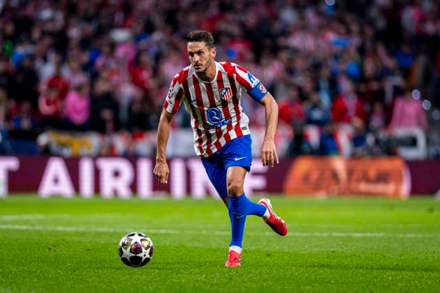 Atletico de Madrid v Club Brugge KV - UEFA Champions League 2025 26 League Knockout Play-off Second Leg Jorge Resurreccion Koke of Atletico de Madrid is in action with the ball during the UEFA Champions League 2025 26 League Knockout Play-off Second Leg match between Atletico de Madrid and Club Brugge KV at Estadio Riyadh Air Metropolitano on February 24, 2026 in Madrid, Spain. Madrid Estadio Riyadh Air Metropolitano Madrid Spain Copyright: xAlbertoxGardinx AGardin_20260224_Foot_Champ_Atl_Mad_Bru_1122