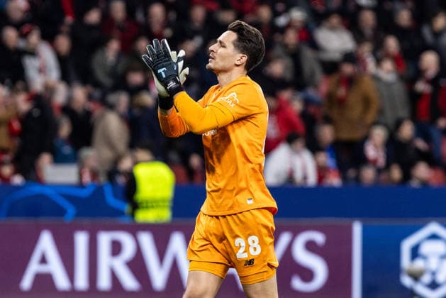 UEFA Champions League Bayer 04 Leverkusen Olympiacos FC 24 02 2026 Janis Blaswich Bayer 04 Leverkusen, 28 UEFA Champions League Bayer 04 Leverkusen Olympiacos FC BayArena, Leverkusen 24 02 2026 Copyright: xBEAUTIFULxSPORTS Buriakovx