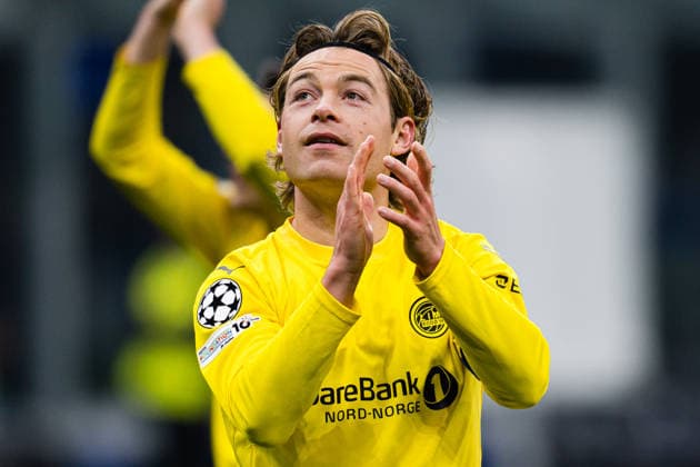 260224 Patrick Berg of Bodo Glimt after the UEFA Champions League football match between Inter and Bodo Glimt on February 24, 2026 in Milan Photo Marius Simensen BILDBYRAN COP 238 MM0057 bbeng bodo glimt fc internazionale milano football fotball fotboll inter mesterligaen soccer uefa champions league  Copyright: MARIUSxSIMENSEN BB260224BB671