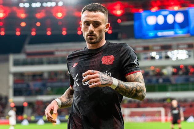 UEFA Champions League 2025 2026 Bayer 04 Leverkusen vs Olympiakos Piraeus, Play Offs second leg, Tuesday, 23 02 2026 BayArena Nordrhein Westfalen, Germany Aleix Garcia 24 Copyright: xCelinaxLeiersx