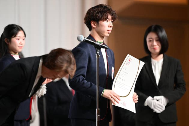 Shun Sato (JPN), FEBRUARY 26, 2026 : Milano Cortina 2026 Olympic Winter games, Winterspiele,Spiele, Summer games Japan Delegation disbandment ceremony in Tokyo, Japan. Noxthirdxpartyxsales  aflo_321190365