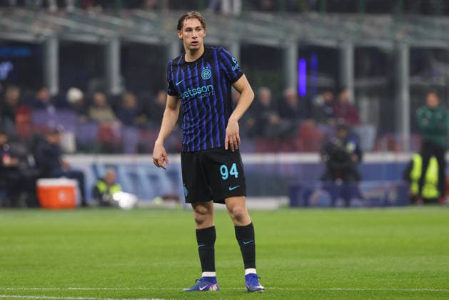 FC Inter vs Bodo Glimt, UEFA Champions League 2025 2026 at San Siro Stadium Italy, Milan, 2026 02 24: Pio Esposito (FC Inter) waiting for a throw-in in the first half during soccer game FC Inter vs Bodo-Glimt, UCL 2025-2026, PlayOff 2nd Leg at San Siro Stadium Italy, Milan, 2026 02 24: FC Inter vs Bodo Glimt, Uefa Champions League 2025 2026, PlayOffs 2nd Leg at San Siro Stadium. Milan Italy San Siro Stadium Copyright: FabrizioxAndreaxBertani