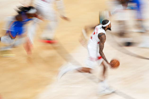 Oklahoma City Thunder vs Toronto Raptors TORONTO, CANADA - FEBRUARY 24 : Brandon Ingram (3) of Toronto Raptors in action during the NBA, Basketball Herren, USA basketball game between Oklahoma City Thunder and Toronto Raptors at the Scotiabank Arena on February 24, 2026 in Toronto, Ontario, Canada. Mert Alper Dervis Anadolu Toronto Canada. Editorial use only. Please get in touch for any other usage.  Copyright: x2026xAnadoluxMertxAlperxDervisx