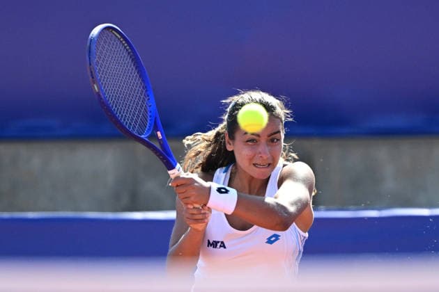 WTA, Tennis Damen 125 Tournaments ANTALYA, TURKIYE - FEBRUARY 24: Turkiye’s Ada Kumru competes during the opening week matches of the Women’s Tennis Association (WTA) 125 tournament series, organized in cooperation with the Women’s Tennis Association, the Turkish Tennis Federation and Megasaray Tennis Academy, at the Megasaray Tennis Academy in Antalya, Turkiye, on February 24, 2026. Orhan Cicek Anadolu Antalya Turkey. Editorial use only. Please get in touch for any other usage.  Copyright: x2026xAnadoluxOrhanxCicekx