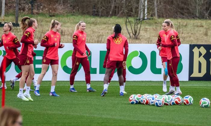 DFB Womens National Team training at the DFB Campus in Frankfurt 25 02 26 The DFB Womens National Team trains at the DFB Campus in Frankfurt Frankfurt DFB Campus Hessen Germany IKT_9202
