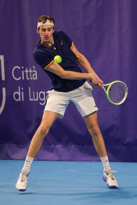 Alex KNAFF (LUX) during Challenger Citta di Lugano, International Tennis match in Lugano, Switzerland, February 25 2026  Copyright: xRobertaxCorradin IPAxSportx xipa-agency.netx xx IPA_72008708 IPA_Agency_IPA72008708