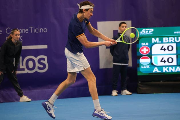 Alex KNAFF (LUX) during Challenger Citta di Lugano, International Tennis match in Lugano, Switzerland, February 25 2026  Copyright: xRobertaxCorradin IPAxSportx xipa-agency.netx xx IPA_72008785 IPA_Agency_IPA72008785