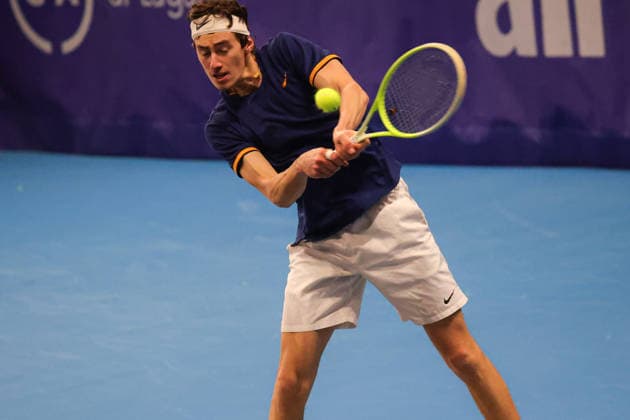 Alex KNAFF (LUX) during Challenger Citta di Lugano, International Tennis match in Lugano, Switzerland, February 25 2026  Copyright: xRobertaxCorradin IPAxSportx xipa-agency.netx xx IPA_72008809 IPA_Agency_IPA72008809