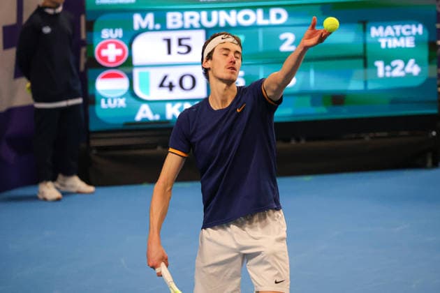 Alex KNAFF (LUX) during Challenger Citta di Lugano, International Tennis match in Lugano, Switzerland, February 25 2026  Copyright: xRobertaxCorradin IPAxSportx xipa-agency.netx xx IPA_72008810 IPA_Agency_IPA72008810