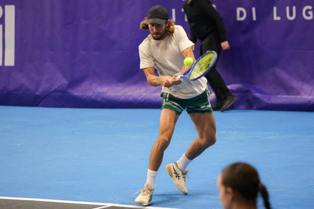 Blake BAYLDON (AUS) and Calum PUTTERGILL (AUS) during Challenger Citta di Lugano, International Tennis match in Lugano, Switzerland, February 25 2026  Copyright: xRobertaxCorradin IPAxSportx xipa-agency.netx xx IPA_72008820 IPA_Agency_IPA72008820