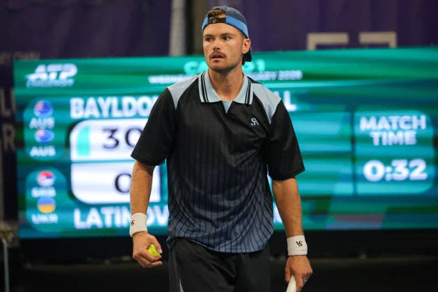 Blake BAYLDON (AUS) and Calum PUTTERGILL (AUS) during Challenger Citta di Lugano, International Tennis match in Lugano, Switzerland, February 25 2026  Copyright: xRobertaxCorradin IPAxSportx xipa-agency.netx xx IPA_72008826 IPA_Agency_IPA72008826
