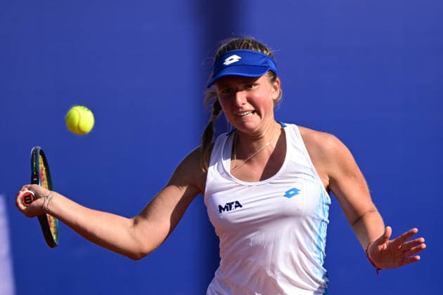 WTA, Tennis Damen 125 Tennis Tournament ANTALYA, TURKIYE - FEBRUARY 25: Adelina Lachinova of Latvia in action during the WTA 125 tournament series at Megasaray Tennis Academy in Antalya, Turkiye on February 25, 2026. Orhan Cicek Anadolu Antalya Turkey. Editorial use only. Please get in touch for any other usage.  Copyright: x2026xAnadoluxOrhanxCicekx