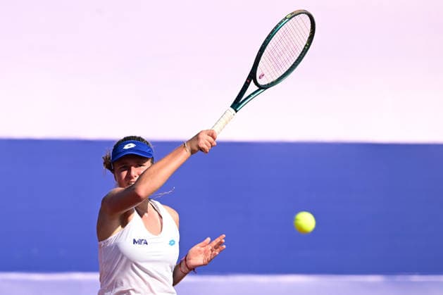 WTA, Tennis Damen 125 Tennis Tournament ANTALYA, TURKIYE - FEBRUARY 25: Adelina Lachinova of Latvia in action during the WTA 125 tournament series at Megasaray Tennis Academy in Antalya, Turkiye on February 25, 2026. Orhan Cicek Anadolu Antalya Turkey. Editorial use only. Please get in touch for any other usage.  Copyright: x2026xAnadoluxOrhanxCicekx