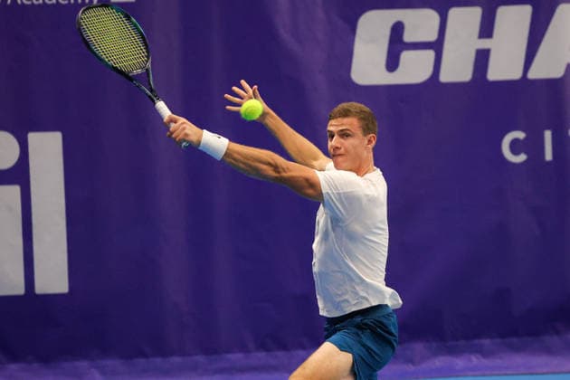 Daniil GLINKA (EST) during Challenger Citta di Lugano, International Tennis match in Lugano, Switzerland, February 25 2026  Copyright: xRobertaxCorradin IPAxSportx xipa-agency.netx xx IPA_72015553 IPA_Agency_IPA72015553