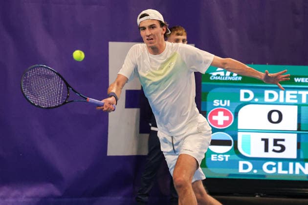 Dylan DIETRICH (SUI) during Challenger Citta di Lugano, International Tennis match in Lugano, Switzerland, February 25 2026  Copyright: xRobertaxCorradin IPAxSportx xipa-agency.netx xx IPA_72015574 IPA_Agency_IPA72015574