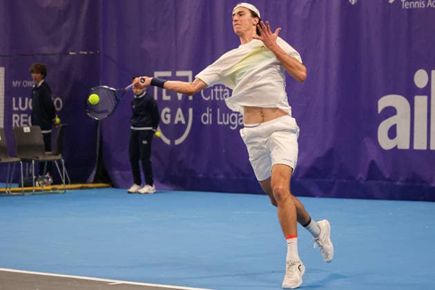 Dylan DIETRICH (SUI) during Challenger Citta di Lugano, International Tennis match in Lugano, Switzerland, February 25 2026  Copyright: xRobertaxCorradin IPAxSportx xipa-agency.netx xx IPA_72015562 IPA_Agency_IPA72015562