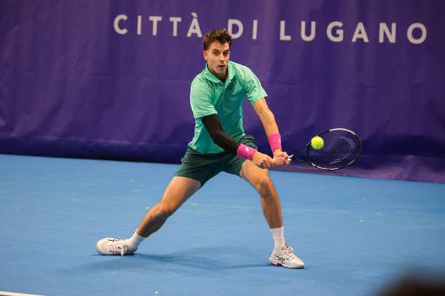 Matej DODIG (CRO) during Challenger Citta di Lugano, International Tennis match in Lugano, Switzerland, February 25 2026  Copyright: xRobertaxCorradin IPAxSportx xipa-agency.netx xx IPA_72015593 IPA_Agency_IPA72015593