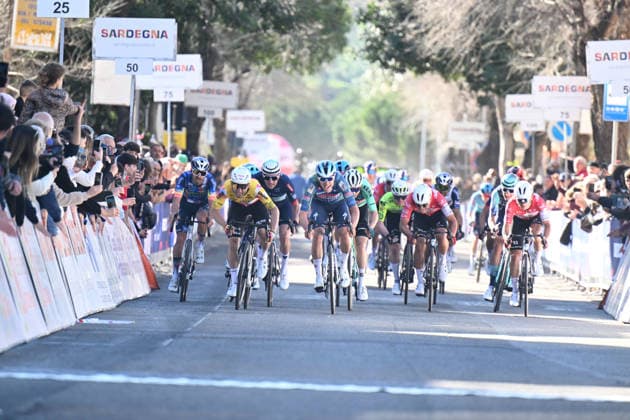 25-02-2026 Giro Di Sardegna; Tappa 01 Castelsardo - Bosa; 2026, Vorarlberg; 2026, Soudal - Quick Step; Ballabio, Giacomo; Vervaeke, Louis; Bosa; 