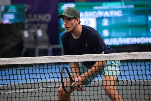 Erik GREVELIUS (SWE) and Adam HEINONEN (SWE) during Challenger Citta di Lugano, International Tennis match in Lugano, Switzerland, February 25 2026  Copyright: xRobertaxCorradin IPAxSportx xipa-agency.netx xx IPA_72017465 IPA_Agency_IPA72017465