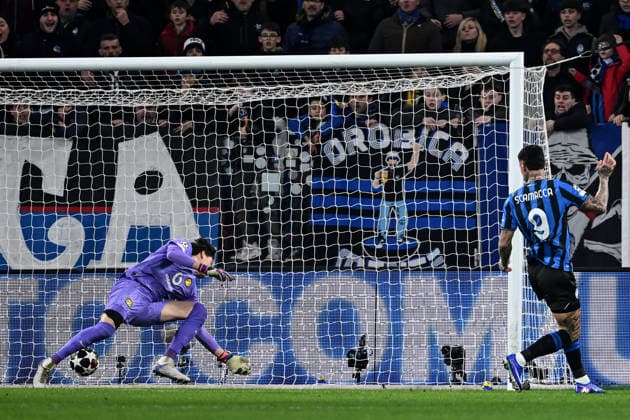 Mg Bergamo 25 02 2026 - Champions League Atalanta-Borussia Dortmund foto Matteo Gribaudi Image nella foto: gol Gianluca Scamacca 