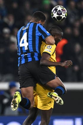 Mg Bergamo 25 02 2026 - Champions League Atalanta-Borussia Dortmund foto Matteo Gribaudi Image nella foto: Isak Hien-Serhou Guirassy 