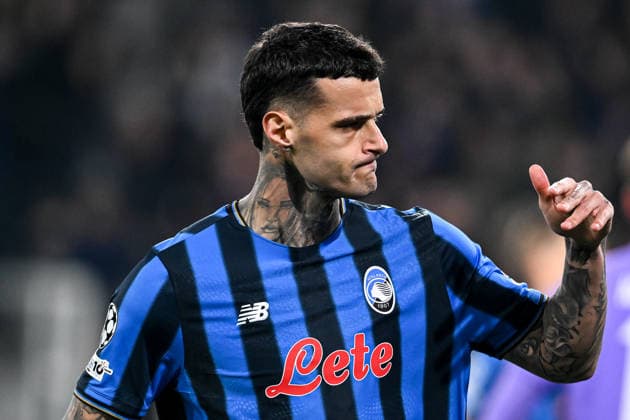 Dc Bergamo 25 02 2026 - Champions League Atalanta-Borussia Dortmund foto Domenico Cippitelli Image nella foto: esultanza gol Gianluca Scamacca 