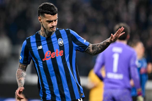 Dc Bergamo 25 02 2026 - Champions League Atalanta-Borussia Dortmund foto Domenico Cippitelli Image nella foto: esultanza gol Gianluca Scamacca 