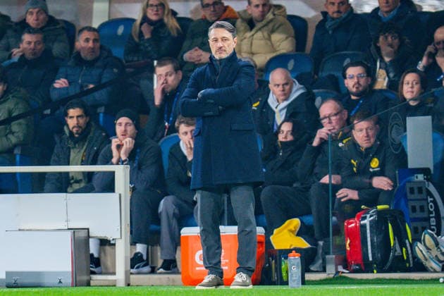 25 02 2026, Atalanta Bergamo vs Borussia Dortmund, UEFA Champions League, Playoffs second leg Niko Kovac Borussia Dortmund, Trainer Regulations prohibit any use of photographs as image sequences and or quasi video Copyright: xBahhoxKarax