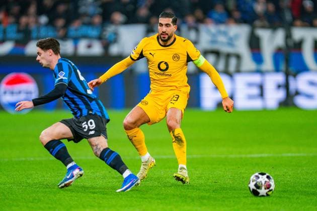 25 02 2026, Atalanta Bergamo vs Borussia Dortmund, UEFA Champions League, Playoffs second leg Emre Can Borussia Dortmund, 23 Regulations prohibit any use of photographs as image sequences and or quasi video Copyright: xBahhoxKarax