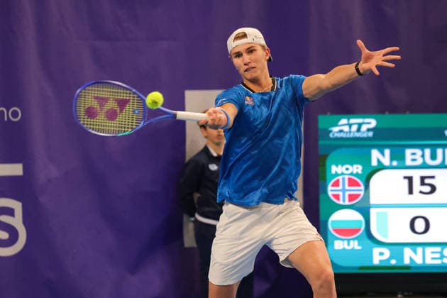 Nicolai BUDKOV KJAER (NOR) during Challenger Citta di Lugano, International Tennis match in Lugano, Switzerland, February 25 2026  Copyright: xRobertaxCorradin IPAxSportx xipa-agency.netx xx IPA_72020852 IPA_Agency_IPA72020852