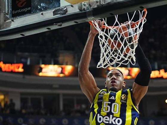 Fenerbahce Beko v Partizan - EuroLeague ISTANBUL, TURKIYE - FEBRUARY 25: Bonzie Alexander Colson (50) of Fenerbahce Beko in action during EuroLeague week 29 basketball match between Fenerbahce Beko and Partizan at Ulker Sports and Event Hall in Istanbul, Turkiye on February 25, 2026. Esra Bilgin Anadolu Istanbul Turkey. Editorial use only. Please get in touch for any other usage.  Copyright: x2026xAnadoluxEsraxBilginx