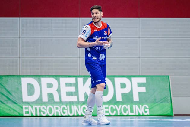 Csaba Leimeter HBW Balingen Weilstetten, 55 GER, TuS N Luebbecke vs HBW Balingen Weilstetten, Handball, 2 Bundesliga, 21 Matchday, Season 2025 2026, 25 02 2026 GER, TuS N Luebbecke vs HBW Balingen Weilstetten, Handball, 2 Bundesliga, 21 Matchday, Season 2025 2026, 25 02 2026 Luebbecke Copyright: xEibner-Pressefoto JanxRollingerx EP_JSK