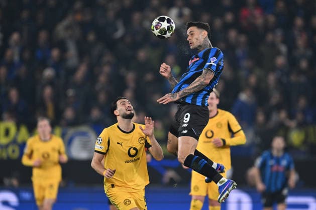 Atalanta BC v Borussia Dortmund - UEFA Champions League 2025 26 League Knockout Play-off Second Leg Gianluca Scamacca of Atalanta B.C. plays during the UEFA Champions League 2025 26 League Knockout Play-off Second Leg match between Atalanta B.C. and Borussia Dortmund at the Bergamo Stadium in Bergamo, Italy, on February 25, 2026. Bergamo Italy Italy  Copyright: xDomenicoxCippitellix originalFilename:cippitelli-atalanta260225_np3lx.jpg