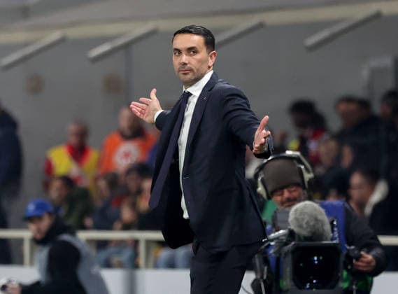 Foto IPP Roberto Bregani Bergamo 25-02-2026 Calcio UEFA Champions League 2025 2026, Atalanta vs Borussia Dortmund Nella foto l allenatore dell Atalanta Raffaele Palladino. Italy Photo Press World Copyright. italy ITALY  Copyright: xR4924_italyphotopressx