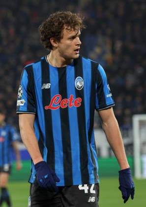 Foto IPP Roberto Bregani Bergamo 25-02-2026 Calcio UEFA Champions League 2025 2026, Atalanta vs Borussia Dortmund Nella foto Giorgio Scalvini dell Atalanta. Italy Photo Press World Copyright. italy ITALY  Copyright: xR4924_italyphotopressx