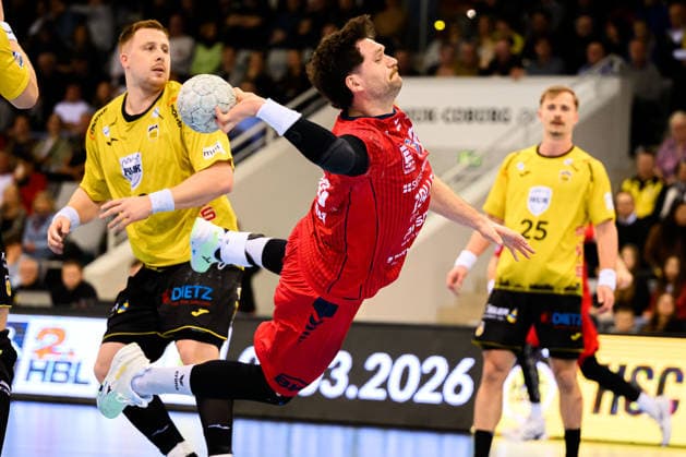 Coburg HBL 25 26 HSC 2000 Coburg SG BBM Bietigheim Jonathan Fischer Bietigheim Coburg HUK Coburg Arena Germany