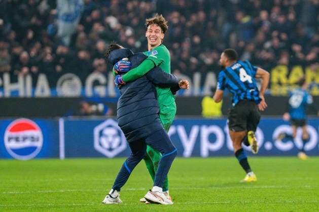 25 02 2026, Atalanta Bergamo vs Borussia Dortmund, UEFA Champions League, Playoffs second leg Marco Carnesecchi Atalanta Bergamo Regulations prohibit any use of photographs as image sequences and or quasi video Copyright: xBahhoxKarax