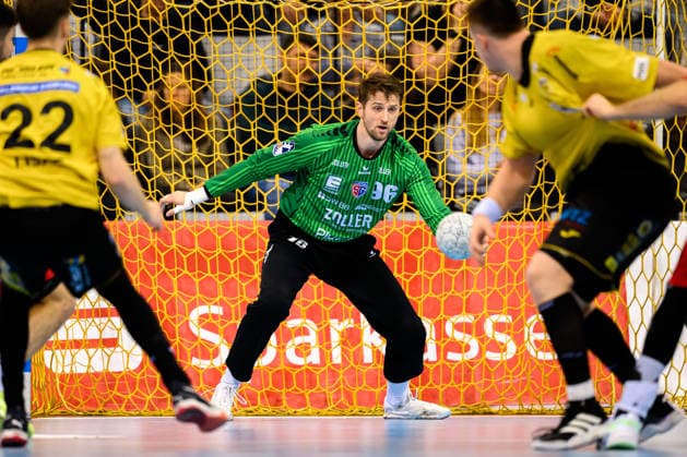Coburg HBL 25 26 HSC 2000 Coburg SG BBM Bietigheim Goalkeeper Jan Hrdlicka Bietigheim Coburg HUK Coburg Arena Germany