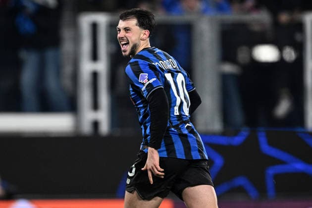 Mg Bergamo 25 02 2026 - Champions League Atalanta-Borussia Dortmund foto Matteo Gribaudi Image nella foto: esultanza gol Lazar Samardzic 