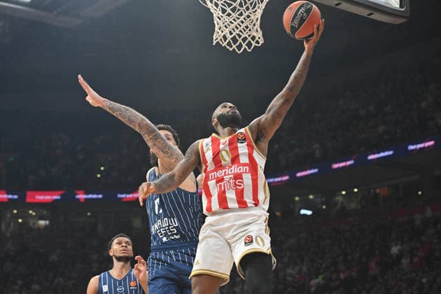 CRVENA ZVEZDA vs ANADOLU EFES ISTANBUL CODI MILLER MCINTYRE Kodi Miler Mekintajer basketball Crvena zvezda vs Anadolu Efes Istanbul, Euroleague match at Beogradska arena, Belgrade 25.02.2026 Foto: BASKETBALL, EUROLEAGUE, CRVENA ZVEZDA, RED STAR, ANADOLU EFES ISTANBUL Belgrade Belgrade arena Serbia Copyright: xMarkoxMetlas xMNxPressx